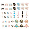 Kissitty 44Pcs 22 Styles Light Gold Plated Alloy Kitten Pendants ENAM-KS0001-03-10