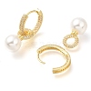 Brass Micro Pave Clear Cubic Zirconia Hoop Earrings KK-S049-07G-2