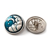 1-Hole Alloy Enamel Shank Buttons BUTT-WH0015-58B-2