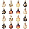 30Pcs 6 Styles Printed Alloy Enamel Pendants ENAM-CJ0005-11-1