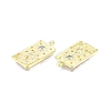 Brass Micro Pave Clear Cubic Zirconia Pendants KK-G432-14G-3