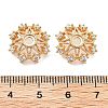 Brass Micro Pave Clear Cubic Zirconia Bead Caps KK-L222-007G-2