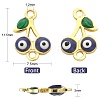 50Pcs Brass Enamel Connector Charms KK-CJ0001-83-2