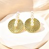 Brass Dangle Stud Earrings EJEW-F358-02G-1