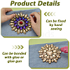 2Pcs Alloy Glass Rhinestone Cabochons FIND-FG0004-83G-3