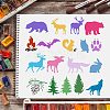 Plastic Reusable Drawing Painting Stencils Templates DIY-WH0172-393-6