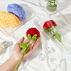 Cotton Knitting Artificial Flower AJEW-WH0013-51-3