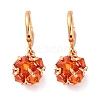 Brass Micro Pave Cubic Zirconia Leverback Earrings EJEW-K300-58G-01-4