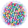 400Pcs Two Tone Opaque Acrylic Beads SACR-PA0001-19-7