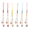 6Pcs Cute Maneki Neko Smart Phone Strap Lanyards HJEW-PH01586-1