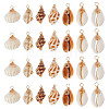 28Pcs 7 Styles Natural Mixed Shell Pendants PALLOY-HY00104-1