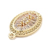 Brass with Clear Cubic Zirconia Pendants KK-Z061-21B-G-2