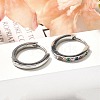 304 Stainless Steel Micro Pave Cubic Zirconia Huggie Hoop Earrings EJEW-C096-01J-P-4