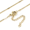 304 Stainless Steel Heart Pendant Necklaces with Cubic Zirconia NJEW-H029-01G-Z-3