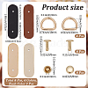 4 Bags 4 Colors PU Leather Purse Suspension Clasps FIND-CL0001-59-2