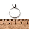 304 Stainless Steel Cuff Ring Components STAS-D372-01P-06-3