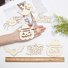 Gorgecraft 6 Styles Wooden Ornaments WOOD-GF0001-49-3