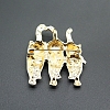 Christmas Triple Cute Cat Alloy Enamel Pins PW-WG2CB0D-01-3