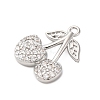 Brass Micro Pave Cubic Zirconia Pendants KK-F895-18A-P-2