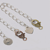 Tibetan Style Heart Lobster Claw Clasps FIND-LP0007-55A-01-3