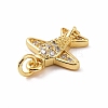 Brass Micro Pave Cubic Zirconia Charms KK-C012-42G-3