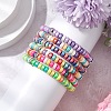 6Pcs Handmade Polymer Clay Heishi Beads Stretch Bracelets for Women BJEW-JB11378-3