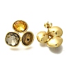 304 Stainless Steel Rhinestone Stud Earrings EJEW-M070-03G-5