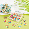 SUNNYCLUE 60Pcs 15 Style Rainbow Color Alloy Enamel Pendants ENAM-SC0003-23-6