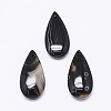 Natural Black Agate Pendants G-K178-26D-1