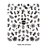 3D Black Transfer Stickers Decals MRMJ-R090-59-DP3222-2