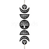 Moon Phase Wood Hanging Wall Decorations HJEW-WH0054-004-1