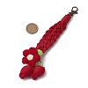 Handmade Crochet Cotton Flower Pendant Decorations HJEW-JM02670-02-3