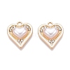 Rack Plating Alloy Rhinestone Pendants FIND-N005-19E-1