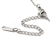 Non-Tarnish 201 Stainless Steel Heart with Sailor's Knot Pendant Necklace with Cable Chains NJEW-Q317-15P-3