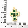 Brass Pave Cubic Zirconia Pendants CU-CBA03AF-17G-02-3