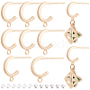 BENECREAT 12Pcs Brass Stud Earrings Findings KK-BC0010-70-1
