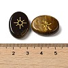 13Pcs Natural Tiger Eye Rune Stone G-C095-02E-3