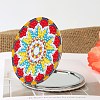 Mandala Flower DIY Diamond Painting Mirror Kits DIAM-PW0010-01D-1