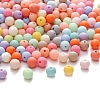 50Pcs Frosted Opaque Acrylic Beads PW-WGEDD3D-01-2