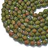 Natural Unakite Beads Strands G-K389-D07-01-3