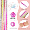  10 Strands 10 Colors Transparent Gradient Color Glass Beads Strands GLAA-TA0001-56-4