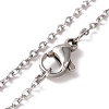 Non-Tarnish 304 Stainless Steel Elephant Pendant Necklace for Women STAS-E154-22P-4