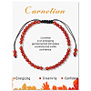 Adjustable Natural Carnelian Braided Beaded Bracelets for Women LG9619-4-1