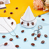 20Pcs Rugby Polymer Clay Rhinestone Pendants PALLOY-OC00050-4