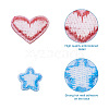  Jewelry 80Pcs 16 Style Polyester Computerized Embroidery Cloth Iron on/Sew on Patches DIY-PJ0001-25-4