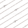 10Pcs 667 Stainless Steel Paperclip Chain Necklaces NJEW-BBC0001-48A-P-1