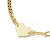 Brass Heart Link Bracelets BJEW-JB10394-3