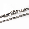 304 Stainless Steel Rope Chains Necklaces NJEW-O067-A-37-1