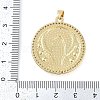 Rack Plating Brass Micro Pave Clear Cubic Zirconia Pendants KK-P287-36C-G-3