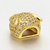 CZ Brass Micro Pave AAA Cubic Zirconia 3D Leopard Head Beads ZIRC-L012-09-NR-4